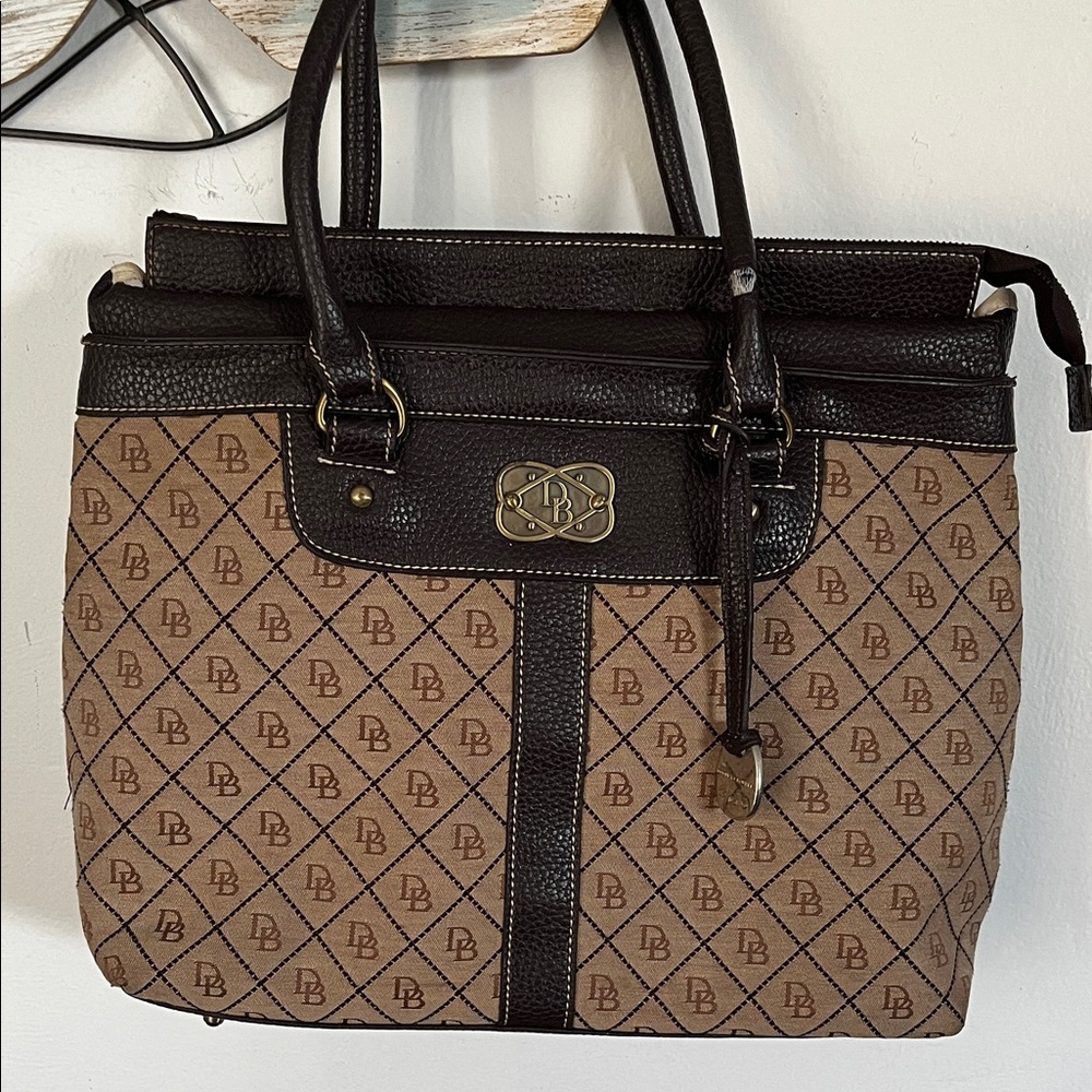 Dooney & Bourke Brown and Black Logo Tote